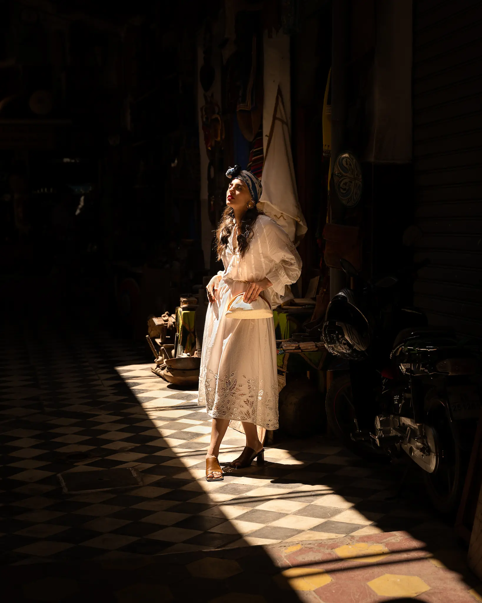 A woman in the street of Marrakech