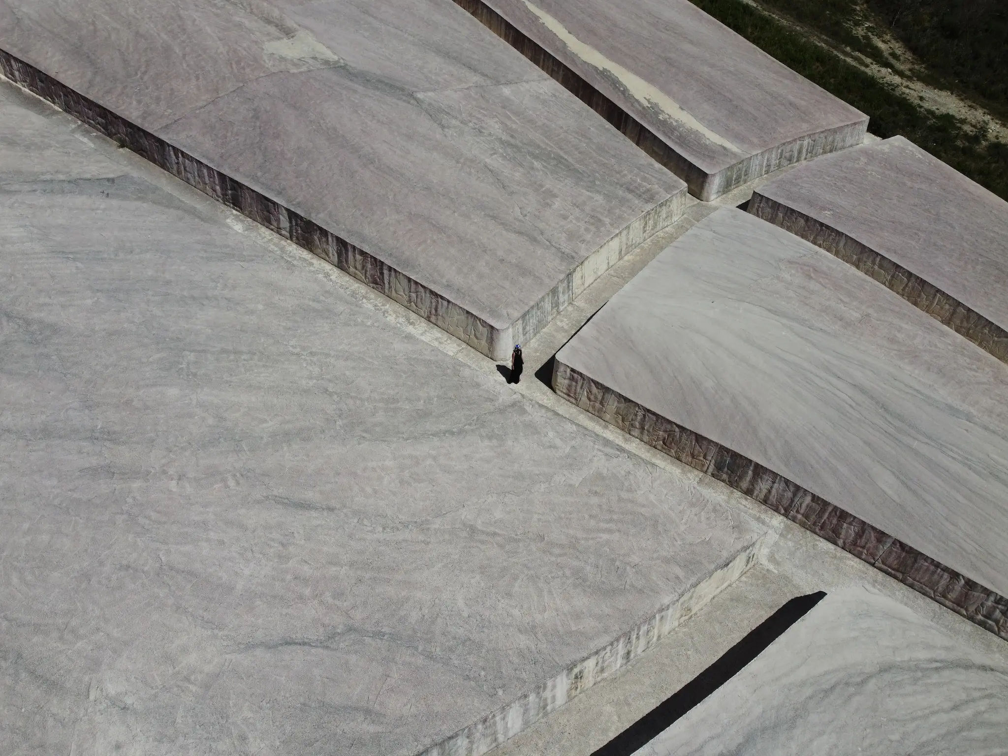 An aereal view of the Grande Cretto in Gibellina, Sicily